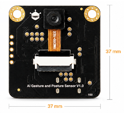 Mechanical Drawing - DFRobot SEN0670 Gravity AI Pose/Gesture Recognition Sensor